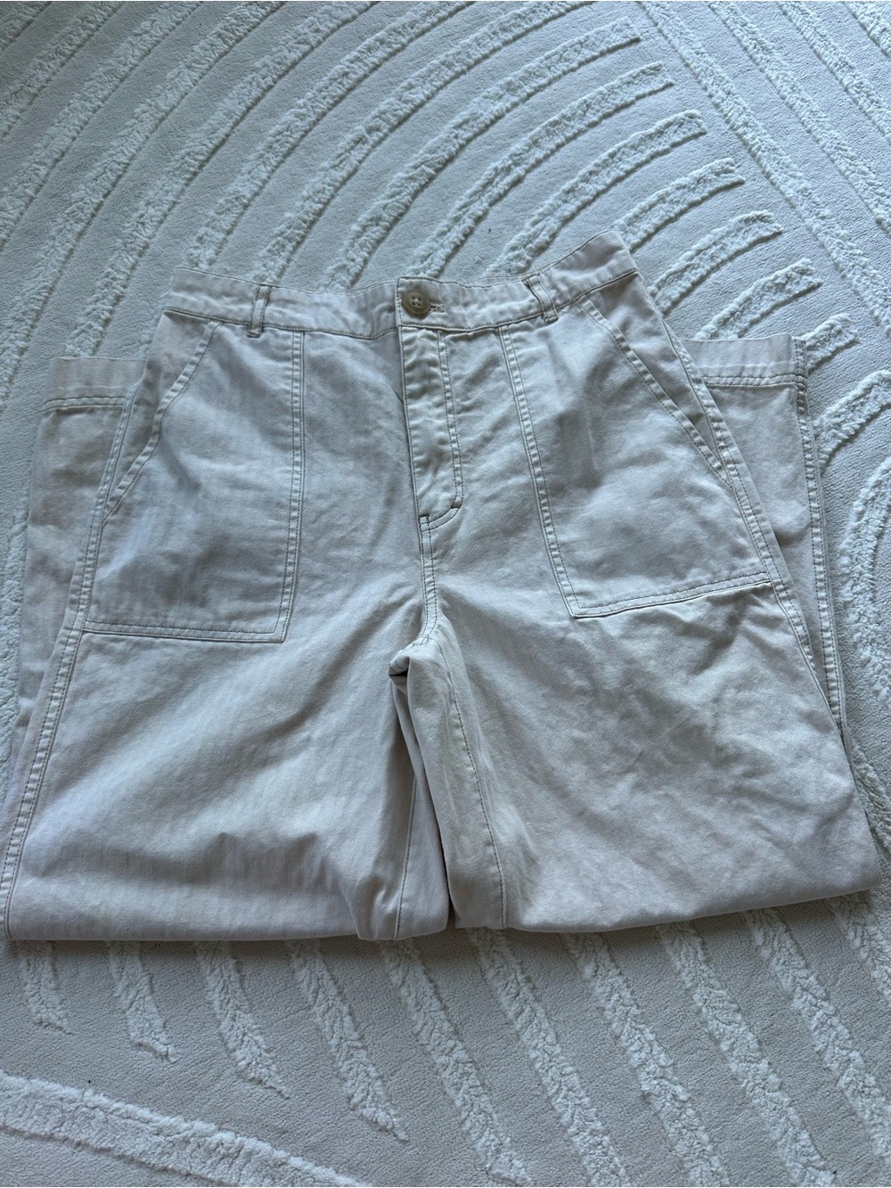 Free People | Ivory Striped Cargo Pants - Picture 2 of 7